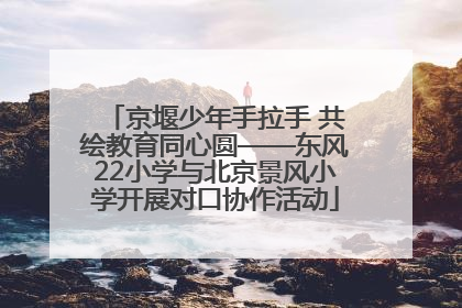 京堰少年手拉手 共绘教育同心圆——东风22小学与北京景风小学开展对口协作活动