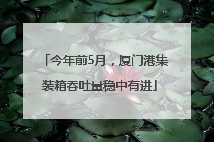 今年前5月，厦门港集装箱吞吐量稳中有进