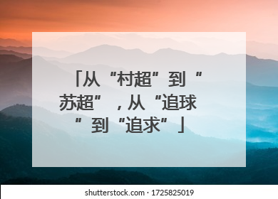 从“村超”到“苏超”，从“追球”到“追求”