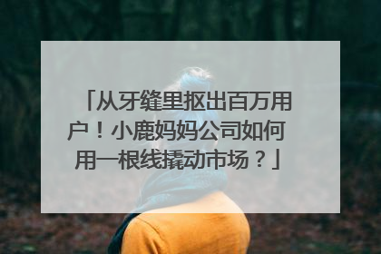 从牙缝里抠出百万用户！小鹿妈妈公司如何用一根线撬动市场？