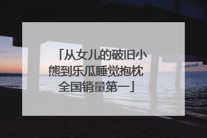 从女儿的破旧小熊到乐瓜睡觉抱枕全国销量第一