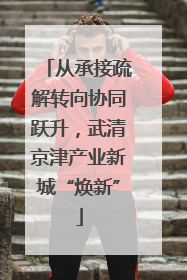 从承接疏解转向协同跃升，武清京津产业新城“焕新”