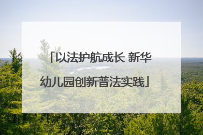 以法护航成长 新华幼儿园创新普法实践
