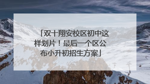 双十翔安校区初中这样划片！最后一个区公布小升初招生方案