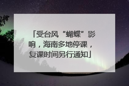 受台风“蝴蝶”影响，海南多地停课，复课时间另行通知