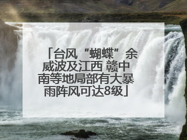 台风“蝴蝶”余威波及江西 赣中南等地局部有大暴雨阵风可达8级