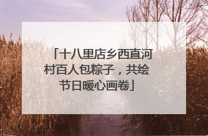 十八里店乡西直河村百人包粽子，共绘节日暖心画卷