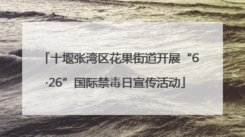 十堰张湾区花果街道开展“6·26”国际禁毒日宣传活动