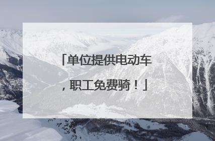 单位提供电动车，职工免费骑！