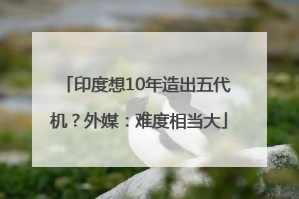 印度想10年造出五代机？外媒：难度相当大