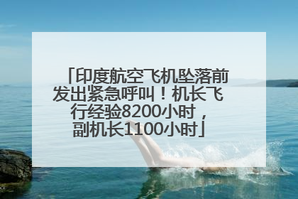 印度航空飞机坠落前发出紧急呼叫！机长飞行经验8200小时，副机长1100小时