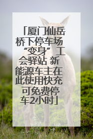 厦门仙岳桥下停车场“变身”工会驿站 新能源车主在此使用快充 可免费停车2小时