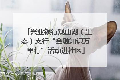 兴业银行观山湖（生态）支行“金融知识万里行”活动进社区