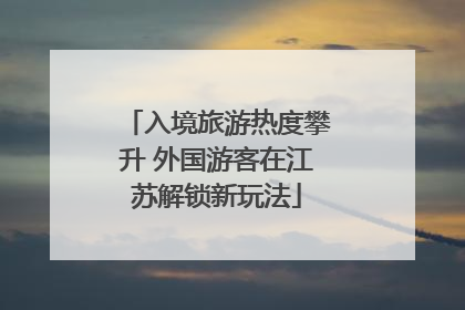 入境旅游热度攀升 外国游客在江苏解锁新玩法