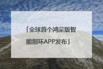 全球首个鸿蒙版智能指环APP发布