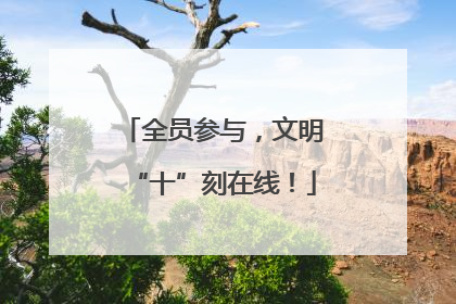 全员参与，文明“十”刻在线！