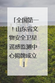 全国第一！山东省文物安全卫星遥感监测中心揭牌成立