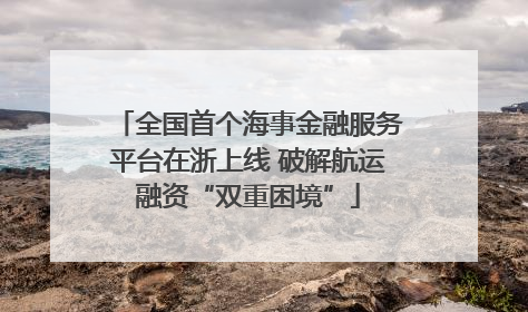 全国首个海事金融服务平台在浙上线 破解航运融资“双重困境”