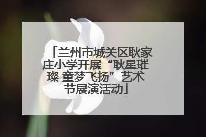 兰州市城关区耿家庄小学开展“耿星璀璨 童梦飞扬”艺术节展演活动