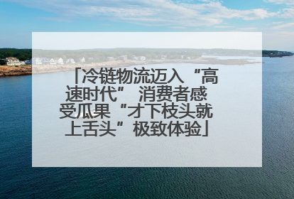 冷链物流迈入“高速时代” 消费者感受瓜果“才下枝头就上舌头”极致体验