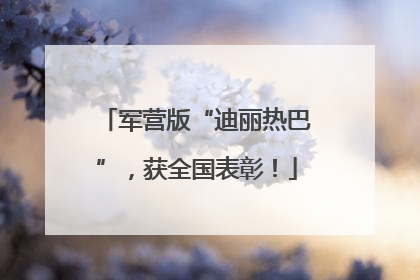 军营版“迪丽热巴”，获全国表彰！