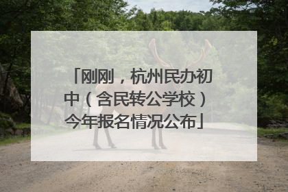 刚刚，杭州民办初中（含民转公学校）今年报名情况公布