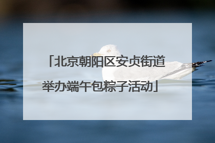 北京朝阳区安贞街道举办端午包粽子活动