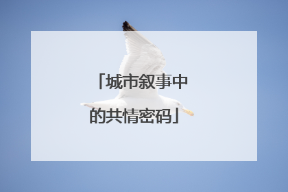 城市叙事中的共情密码