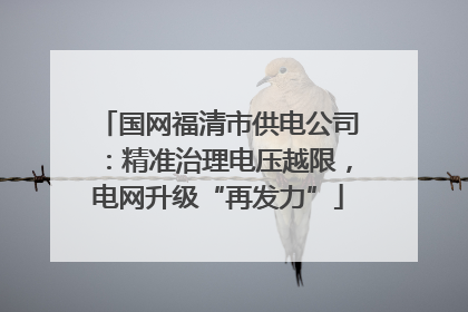 国网福清市供电公司：精准治理电压越限，电网升级“再发力”