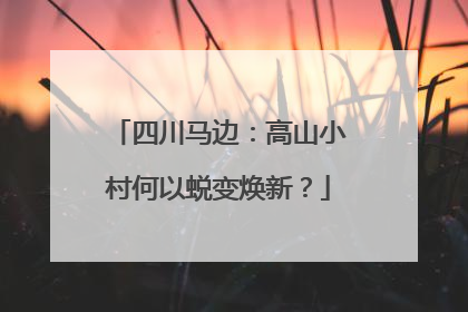 四川马边：高山小村何以蜕变焕新？