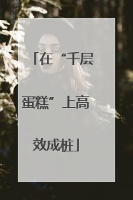 在“千层蛋糕”上高效成桩