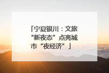 宁夏银川：文旅“新夜态”点亮城市“夜经济”