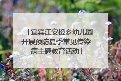 宜宾江安橙乡幼儿园开展预防夏季常见传染病主题教育活动