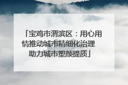 宝鸡市渭滨区：用心用情推动城市精细化治理 助力城市塑颜提质