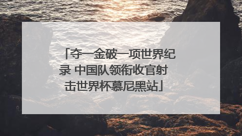 夺一金破一项世界纪录 中国队领衔收官射击世界杯慕尼黑站