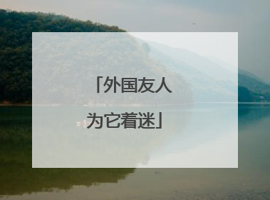 外国友人为它着迷