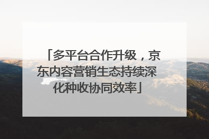多平台合作升级，京东内容营销生态持续深化种收协同效率