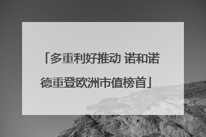 多重利好推动 诺和诺德重登欧洲市值榜首
