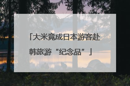 大米竟成日本游客赴韩旅游“纪念品”