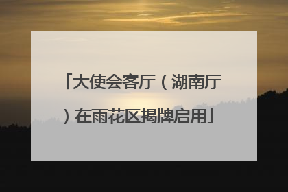 大使会客厅（湖南厅）在雨花区揭牌启用