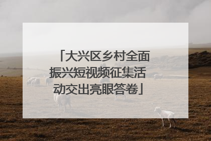 大兴区乡村全面振兴短视频征集活动交出亮眼答卷