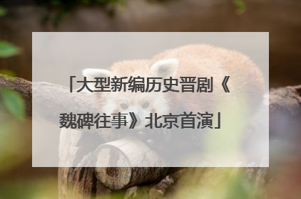 大型新编历史晋剧《魏碑往事》北京首演