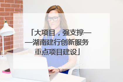 大项目，强支撑——湖南建行创新服务重点项目建设