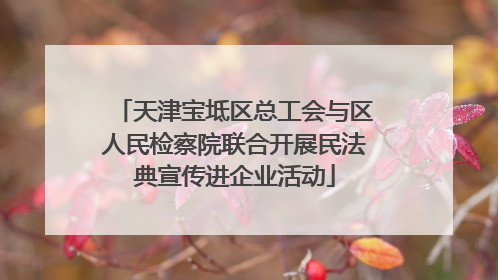 天津宝坻区总工会与区人民检察院联合开展民法典宣传进企业活动
