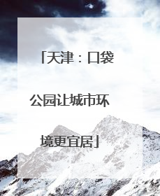 天津：口袋公园让城市环境更宜居