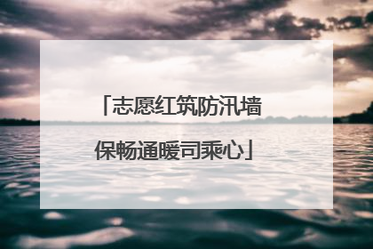 志愿红筑防汛墙 保畅通暖司乘心