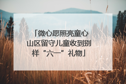 微心愿照亮童心 山区留守儿童收到别样“六一”礼物