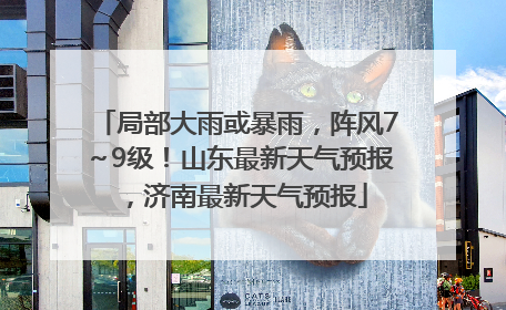局部大雨或暴雨，阵风7～9级！山东最新天气预报，济南最新天气预报