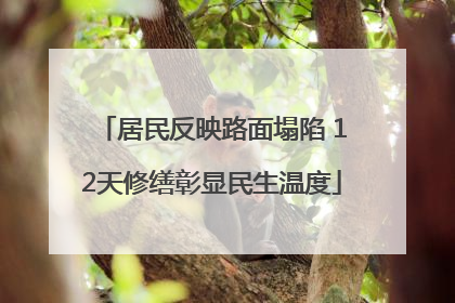居民反映路面塌陷 12天修缮彰显民生温度