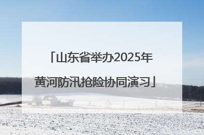 山东省举办2025年黄河防汛抢险协同演习